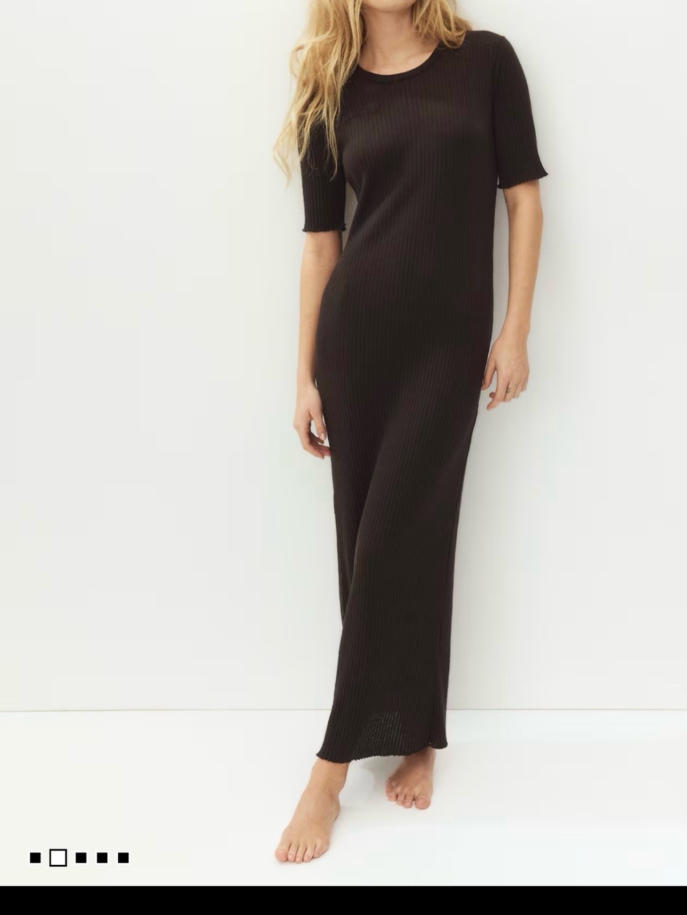 H&M Rib- Knit T-Shirt Maxi Dress NWT
